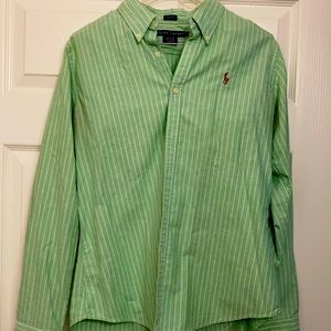 Light green polo button down